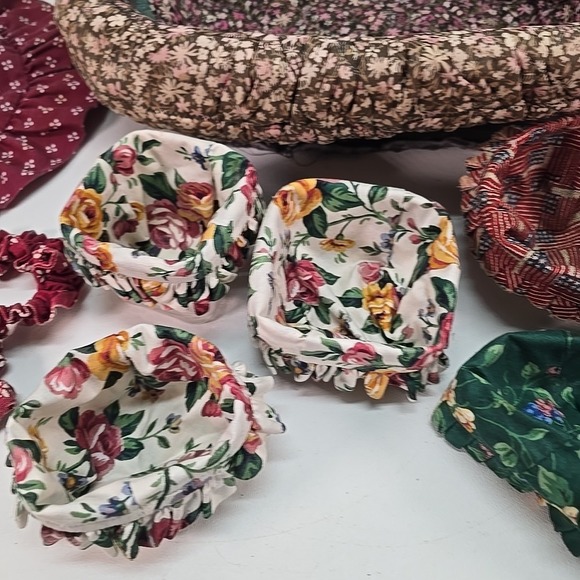 Longaberger Basket Fabric Liner Lot Mixed Small Med large - Picture 6 of 16